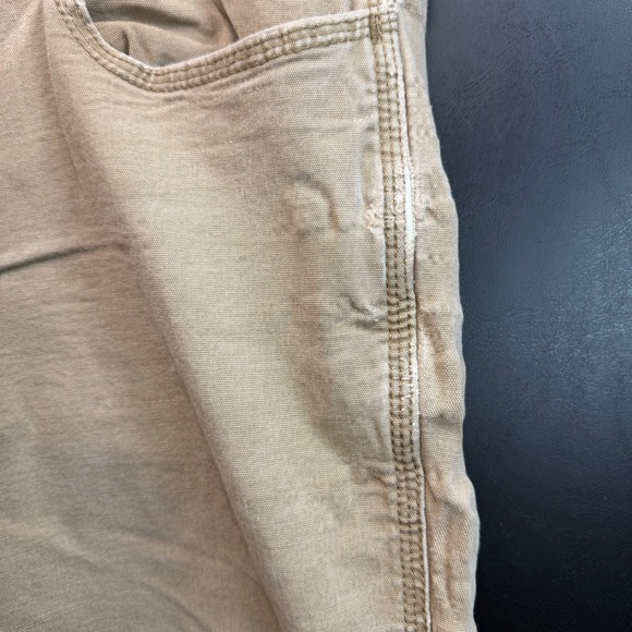 Ariat Rebar M4 Relaxed Straight Pants Mens 34x34 Khaki Carpenter Utility FLAW - Picture 10 of 14